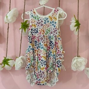 ❌SOLD❌Little Sleepies Leopard Bubble Romper 12-18 month